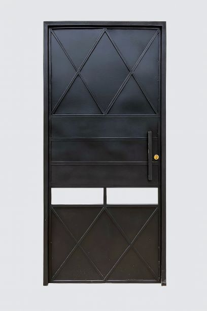 Puerta Metálica de Chapa de Acero con Geometría