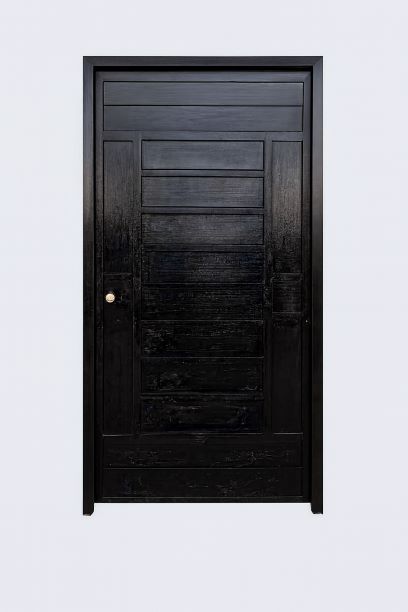Puerta Metálica de Chapa de Acero con Ventana