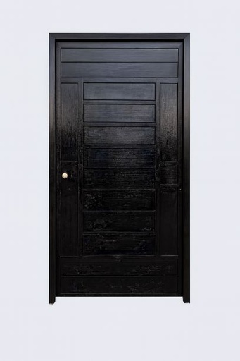 [FAB00052] Puerta Metálica de Chapa de Acero con Ventana